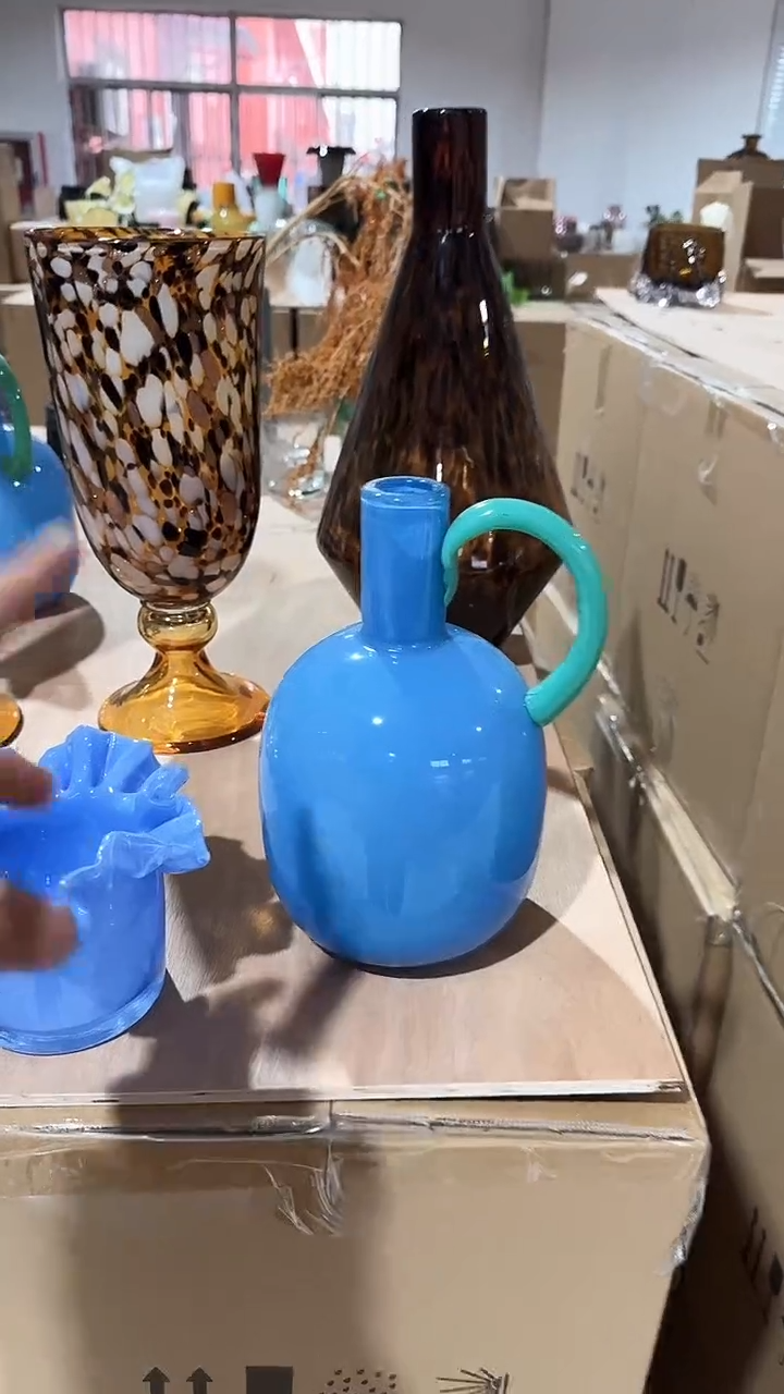 【闪购商品】玻璃万间一等品蓝色提手