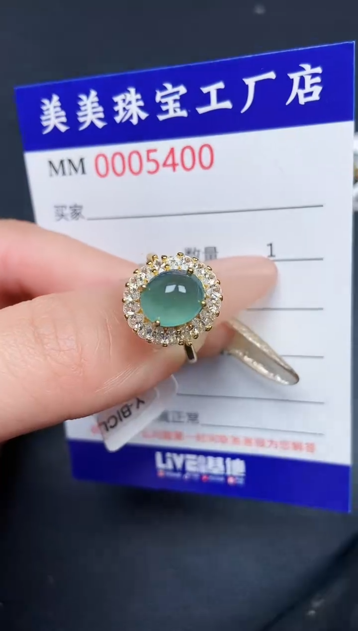 【闪购商品】翡翠颈饰银S925镶嵌5400