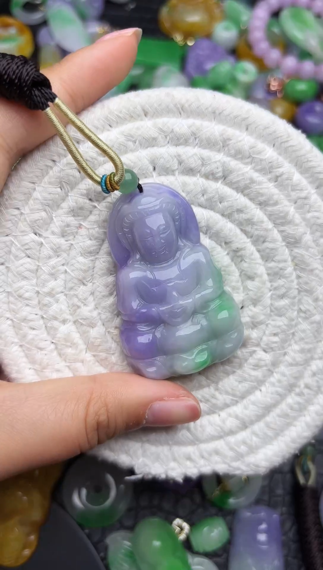 颈饰未镶嵌翡翠缅甸翡翠吊坠