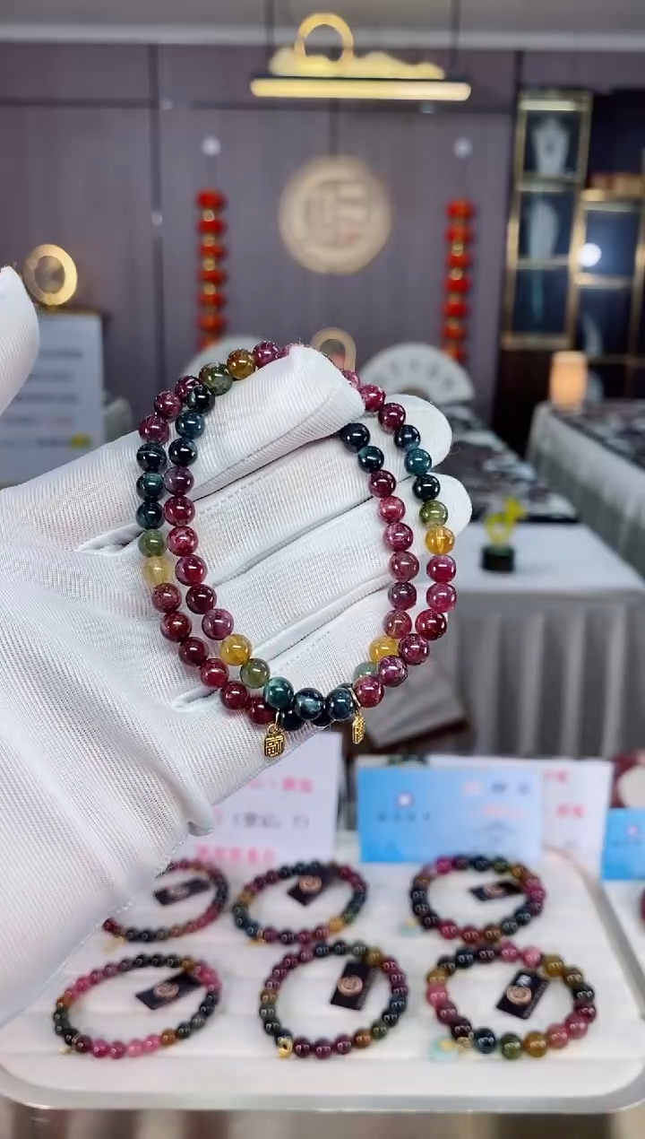 单圈手串5mm+未镶嵌碧玺（多样性发一条）xion