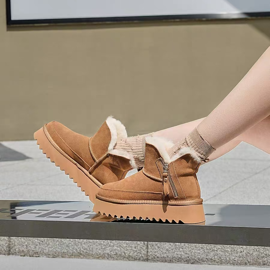 1311 品味 厚底加绒时尚雪地靴女款24新款冬季毛毛保暖女靴