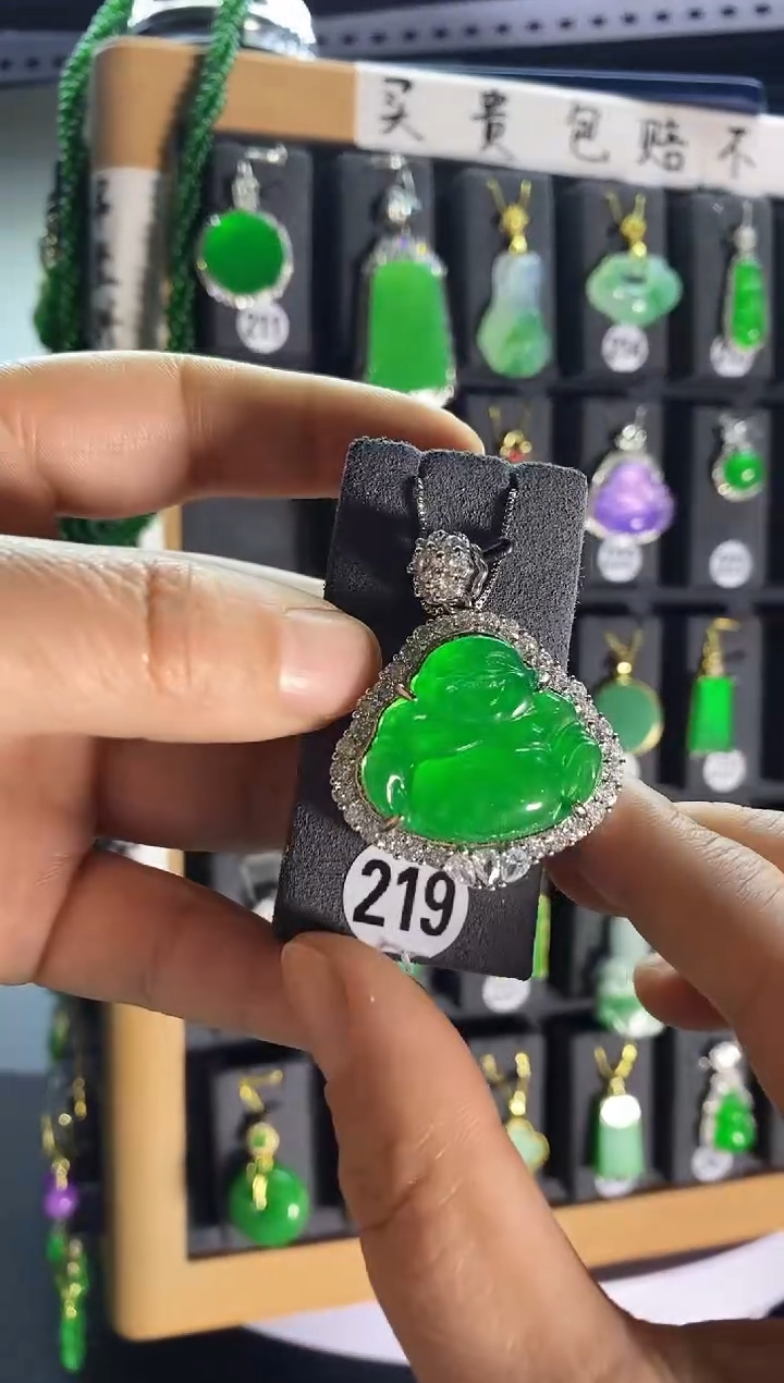 【闪购商品】翡翠耳饰银S925镶嵌219...