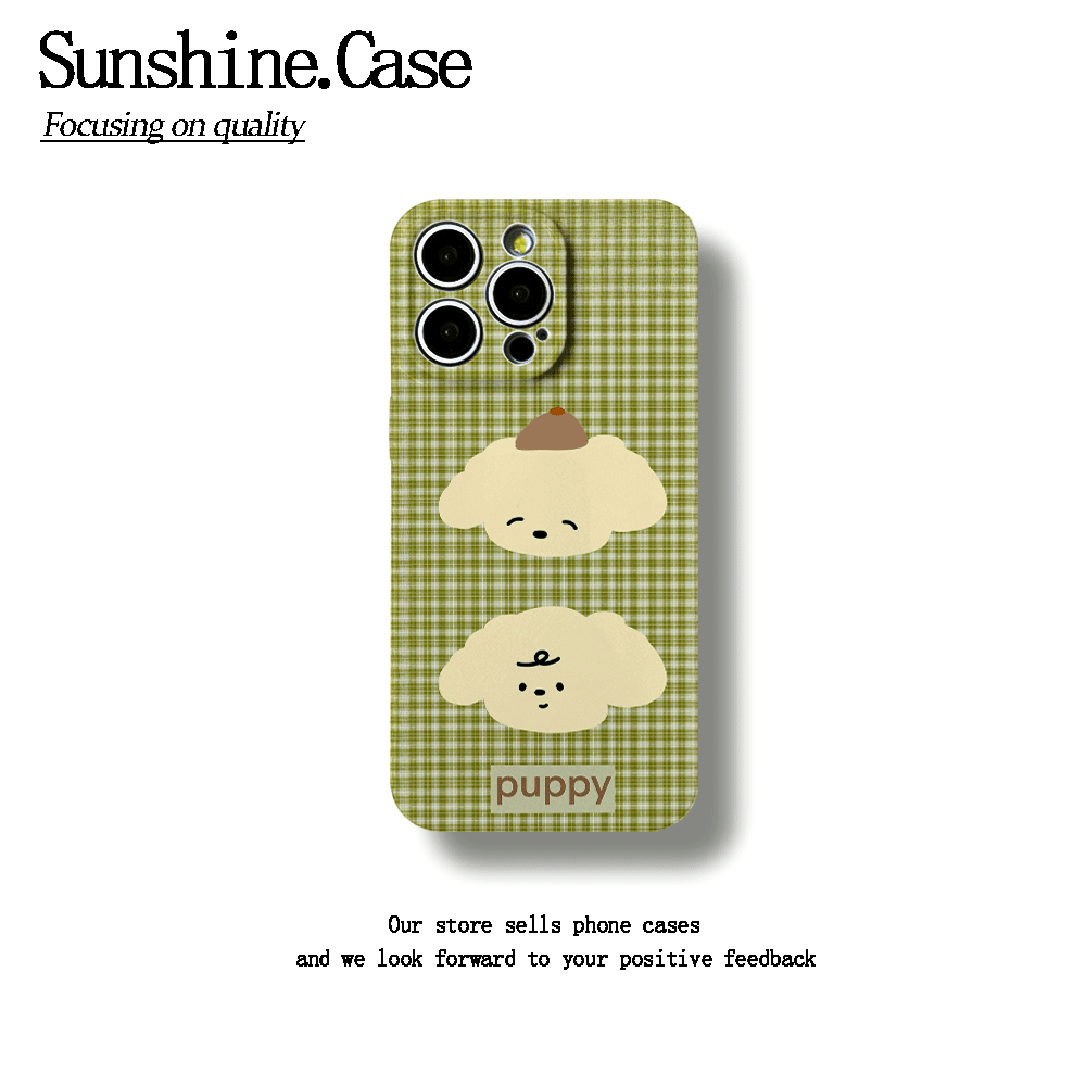 小狗头像菲林软壳适用苹果oppo华为vivo小米荣耀创意手机壳防摔