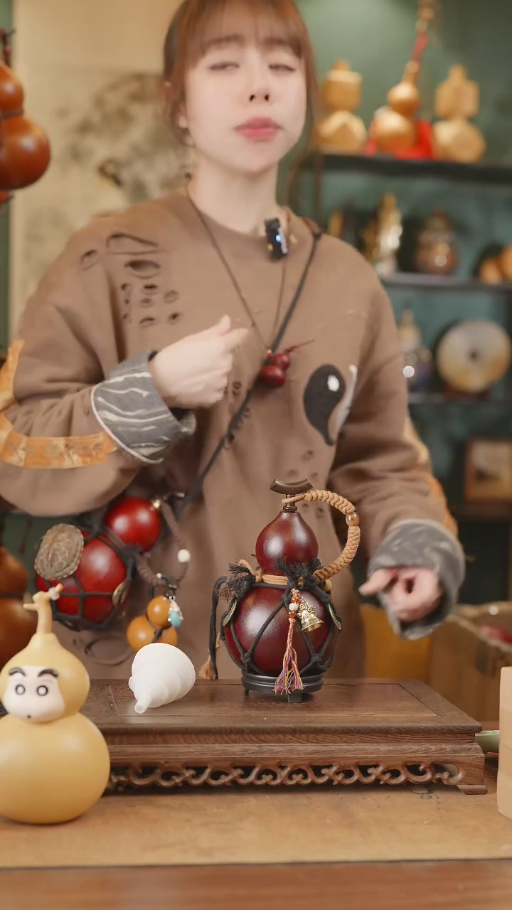 【闪购商品】65号精品天然大漆工艺防渗内胆酒葫芦~