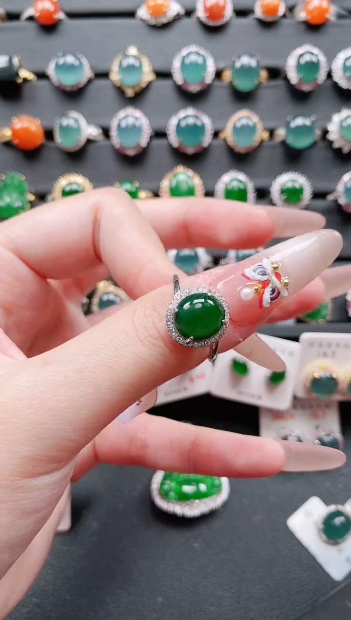 【闪购商品】翡翠戒指银S925镶嵌11111111