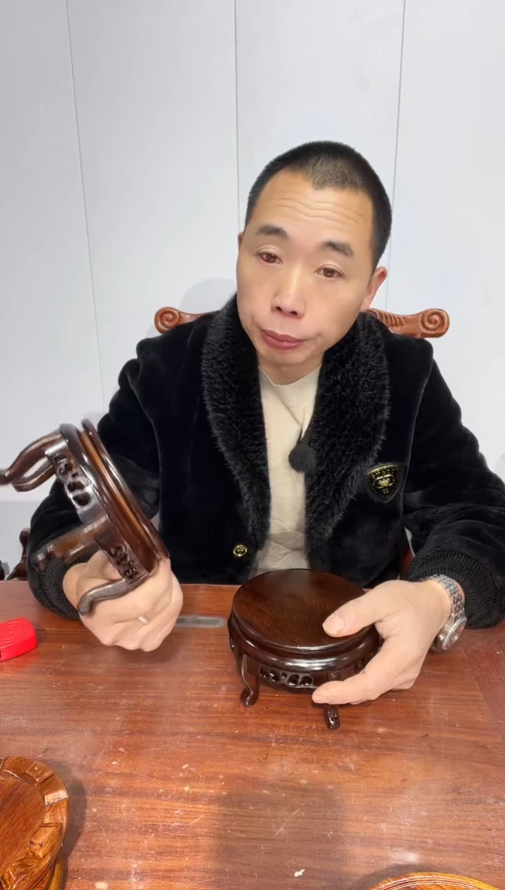 木香炉底座黑14*15.5*8.5一对