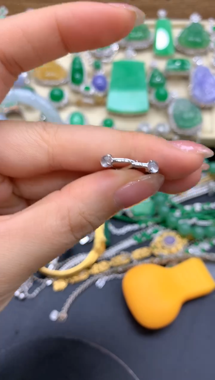 【闪购商品】翡翠耳饰18K金镶嵌280-中国好珍宝