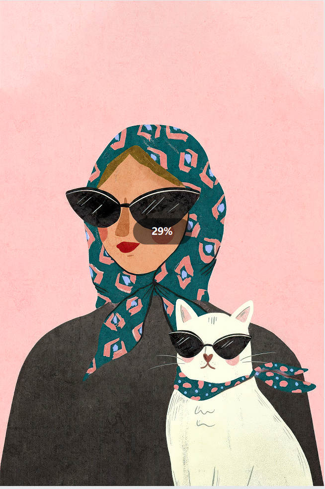 砂岩现代装饰画金属边框装饰画墨镜女孩4060