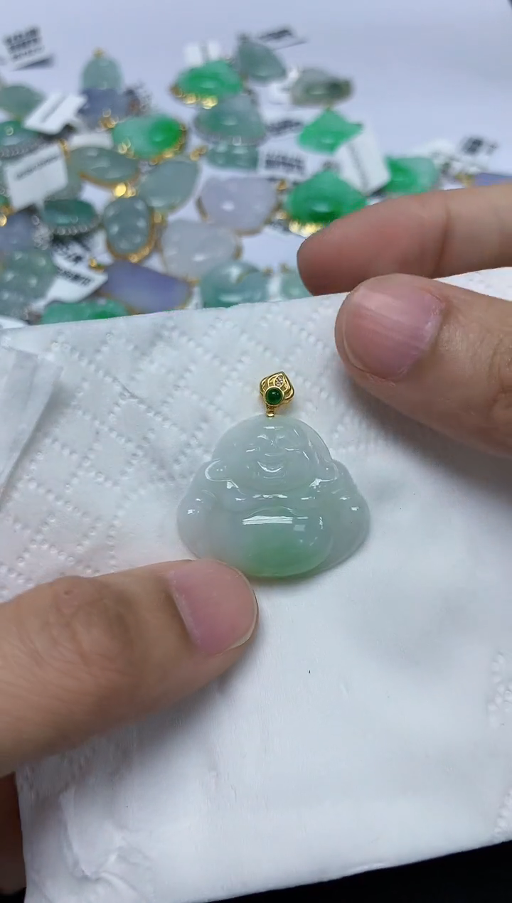 翡翠银S925镶嵌颈饰天然缅甸翡翠A货