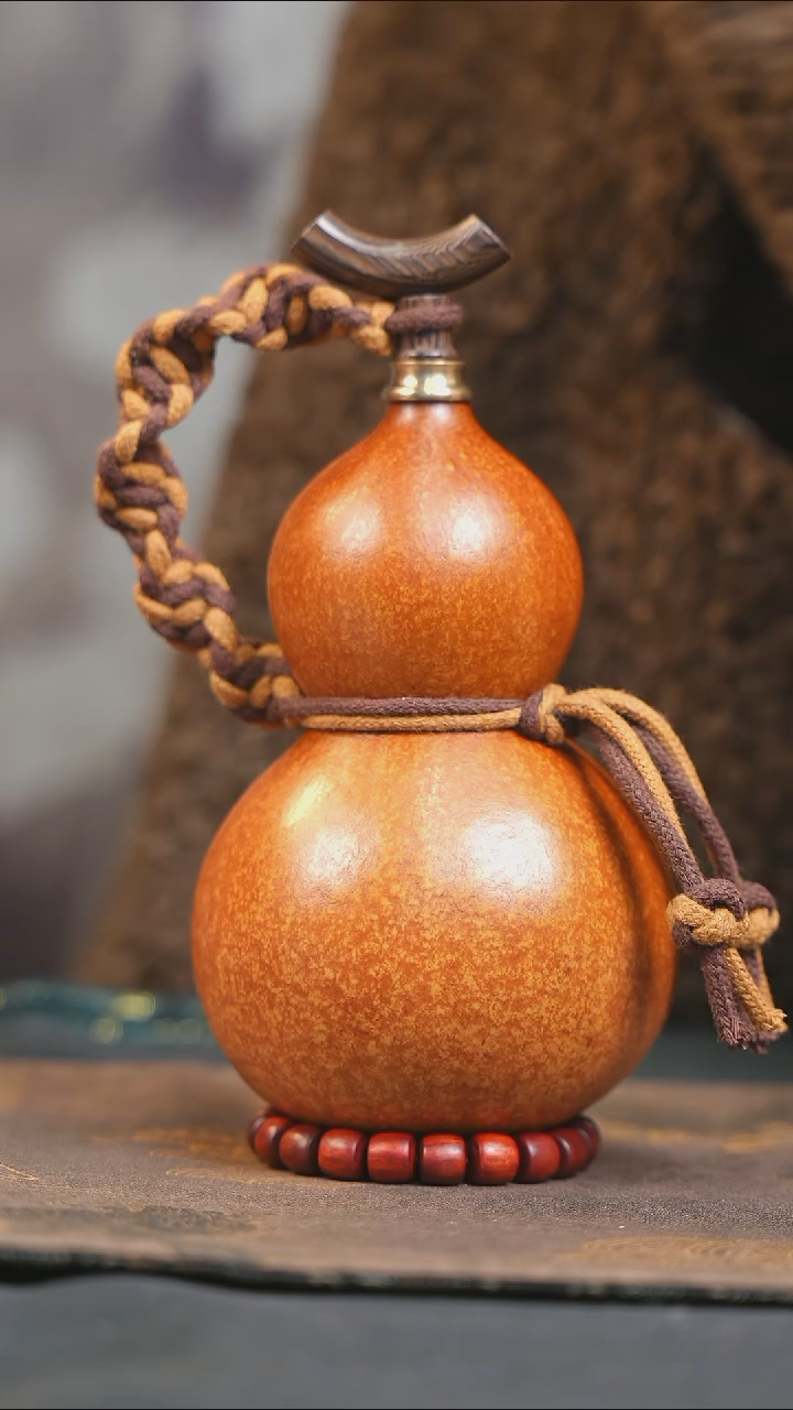 【闪购商品】XM169大漆酒葫芦不包手串及旋转底座