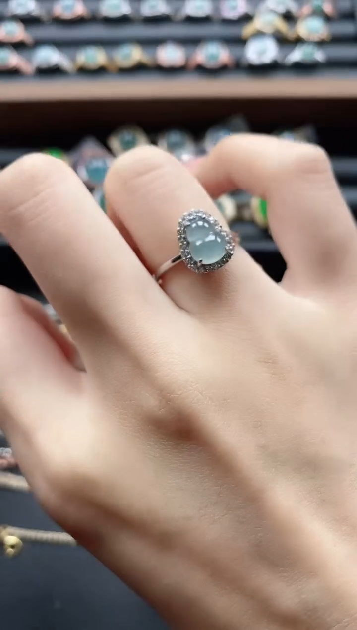 【闪购商品】翡翠戒指银S925镶嵌15151