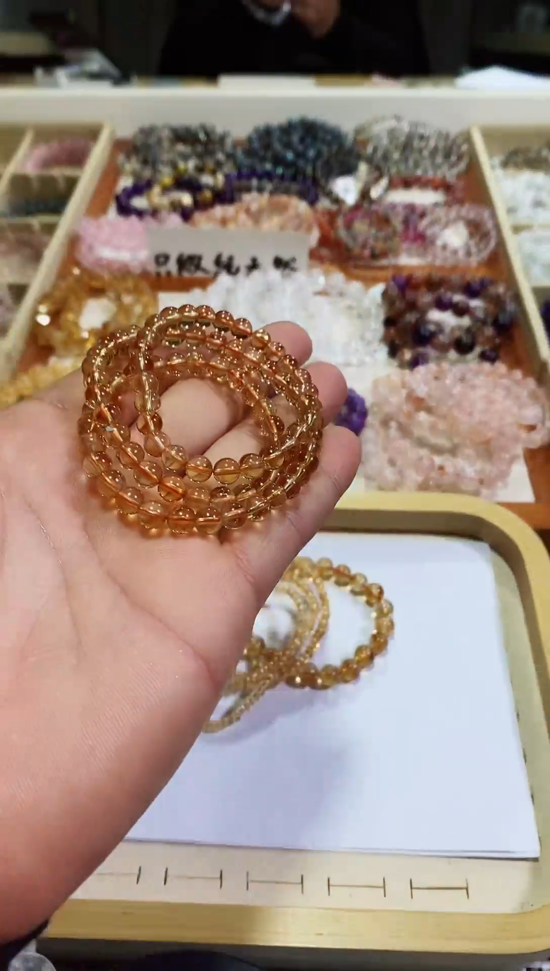 【闪购商品】黄晶手链未镶嵌黄塔晶多圈（多样性发其一）