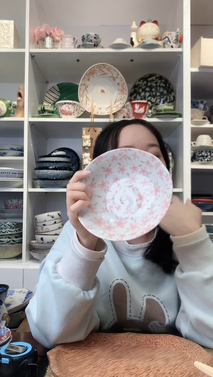 陶瓷【微瑕】美浓烧樱花深盘16.5cm