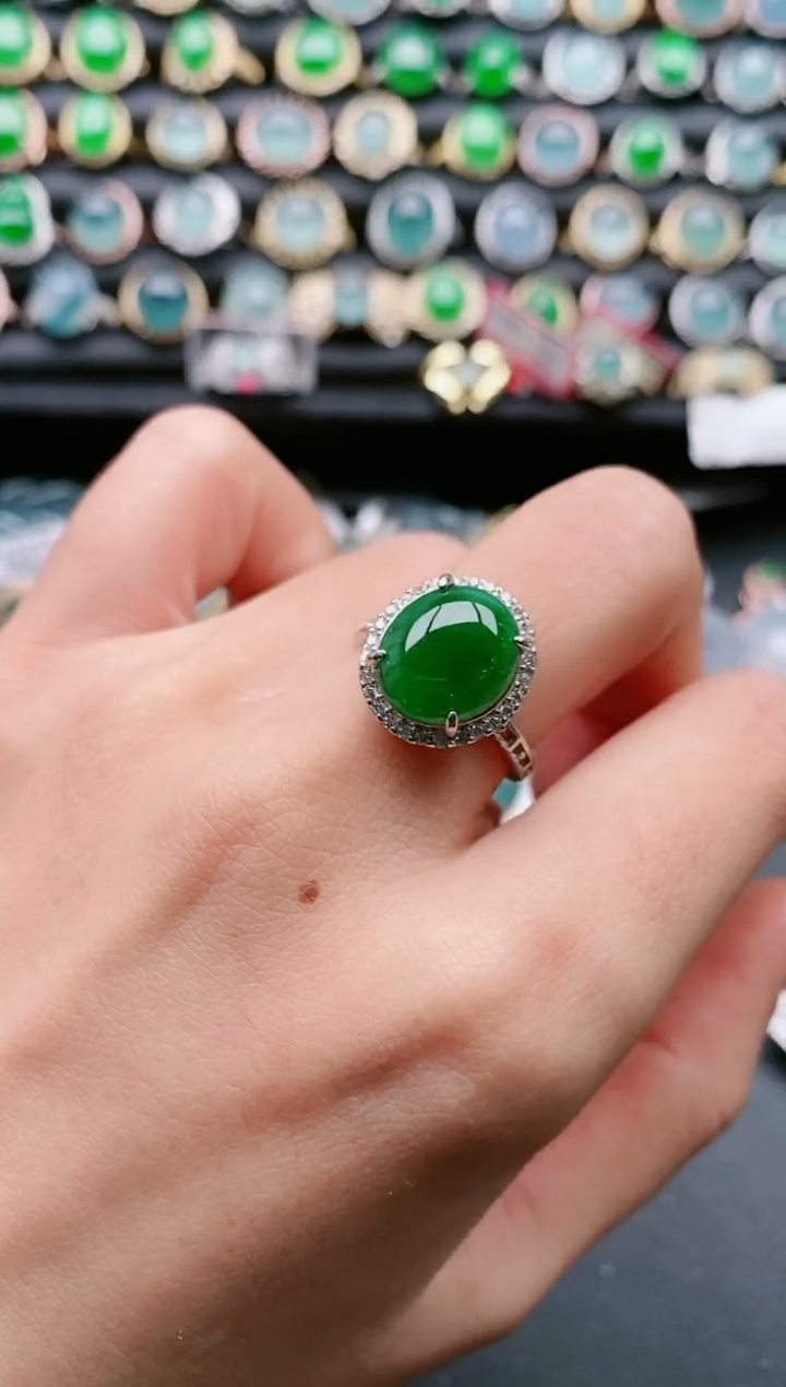 【闪购商品】翡翠戒指银S925镶嵌1111111
