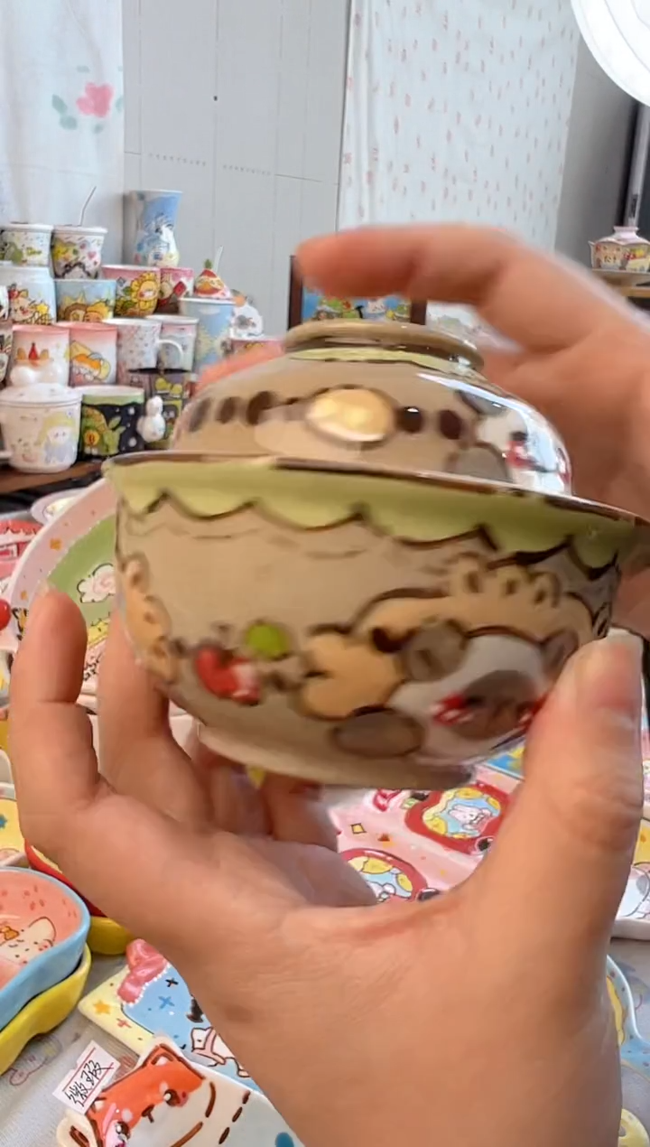 摆件陶景德镇陶瓷手绘微瑕