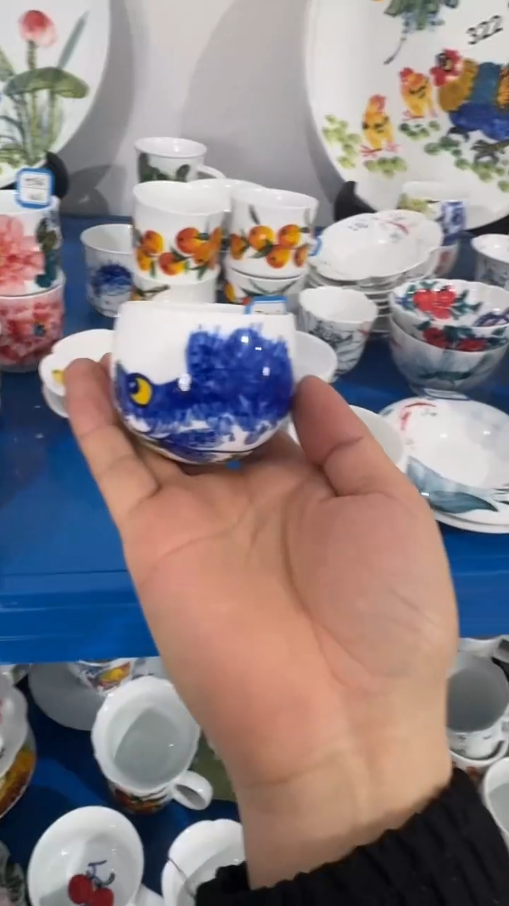 摆件陶瓷景德镇高温瓷（不倒翁杯）