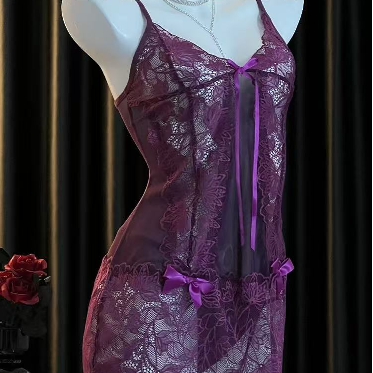 【MM]80-200斤睡裙显瘦网红轻奢夏季中国风中国风时尚蕾丝