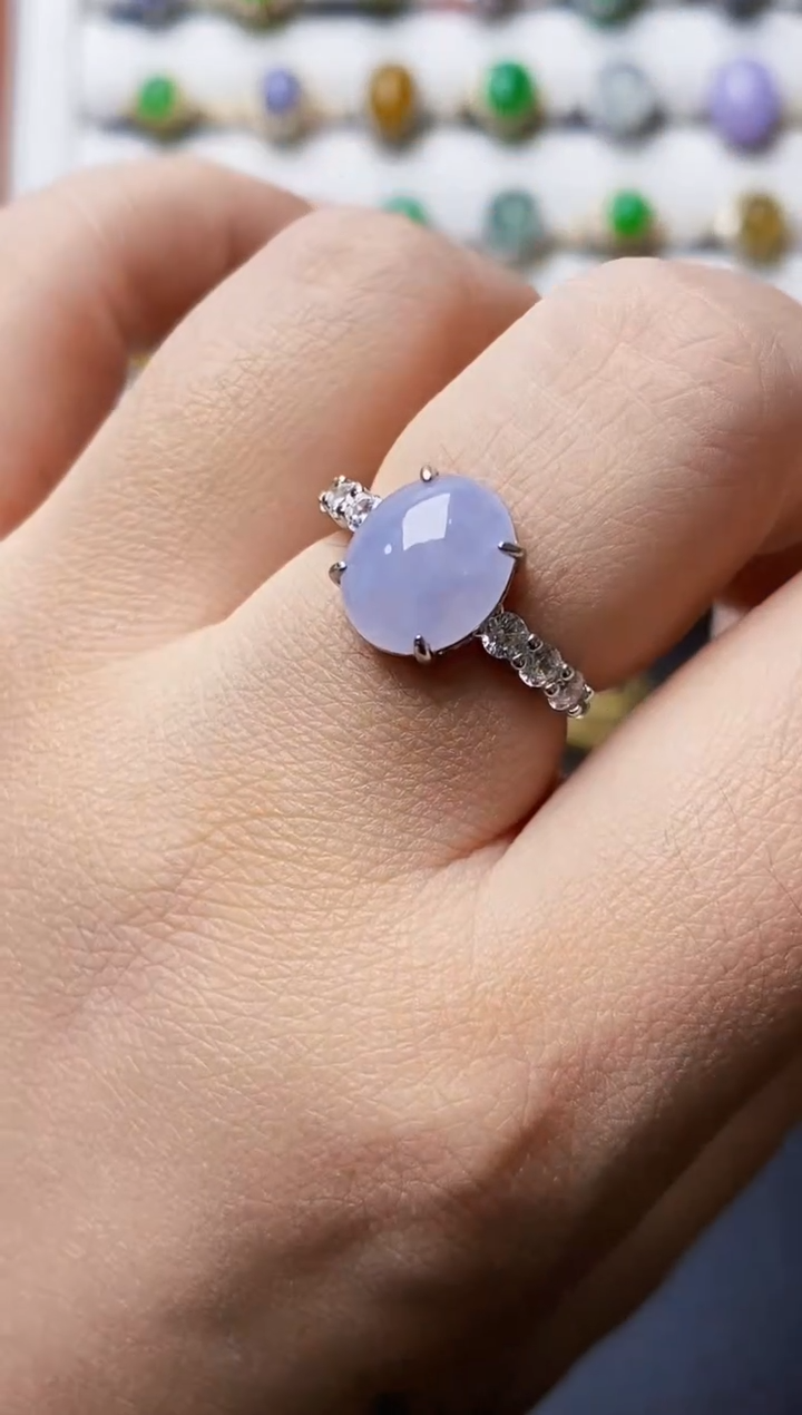 银S925镶嵌戒指翡翠2067