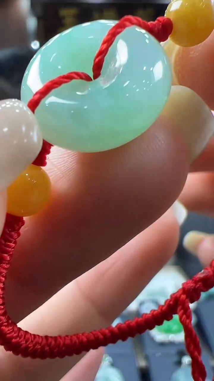 【闪购商品】翡翠挂件未镶嵌平安扣宝宝手绳