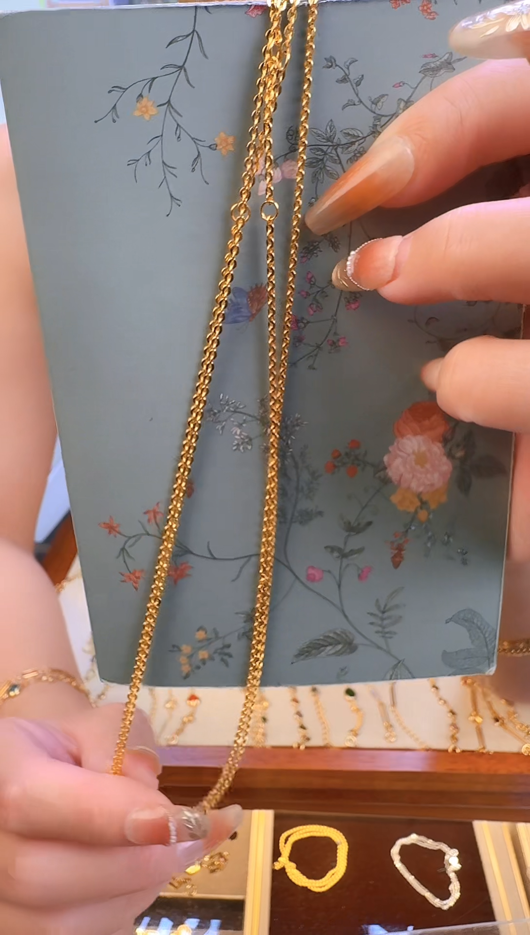 40+5cm固定可调节闪o加粗链2.68g（多样性发货）