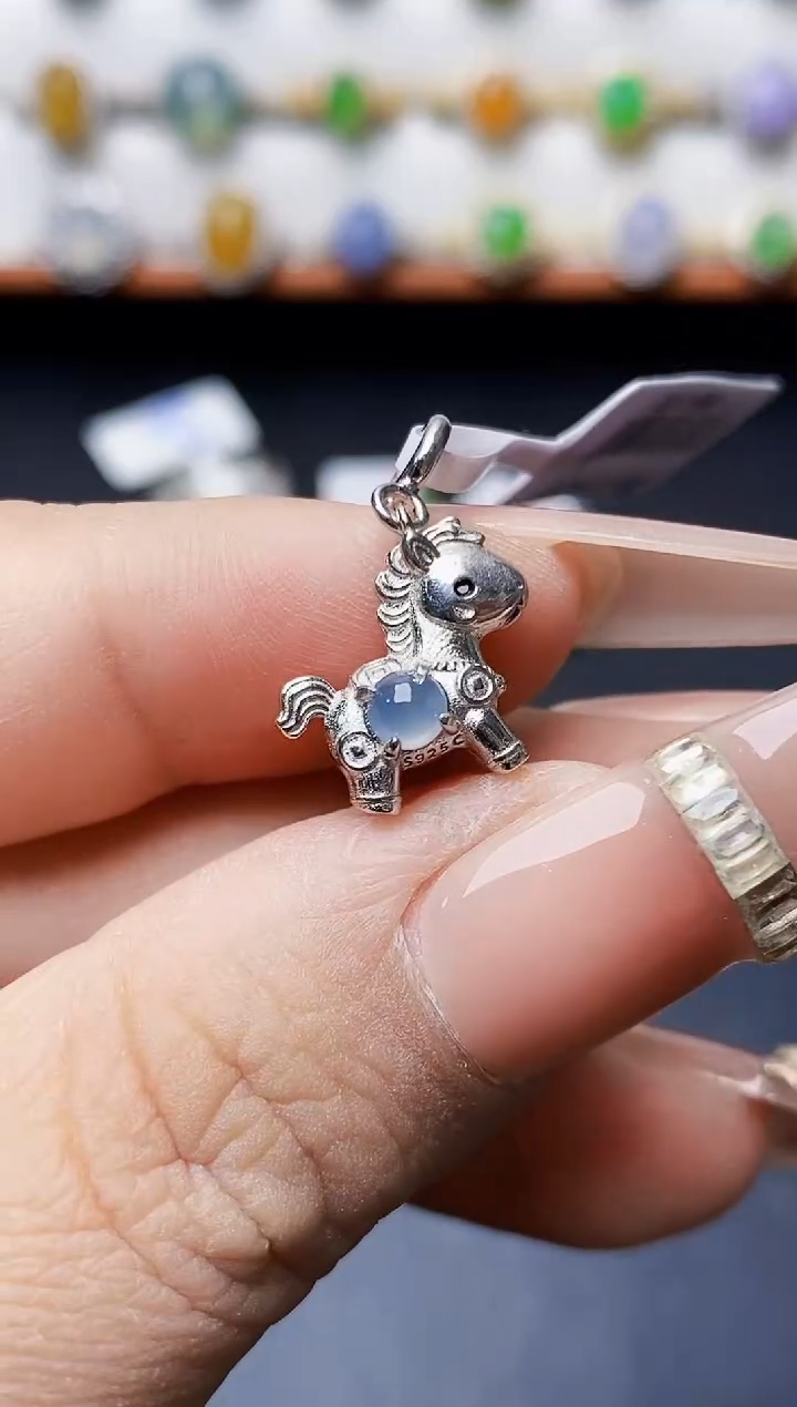 银S925镶嵌戒指翡翠0503