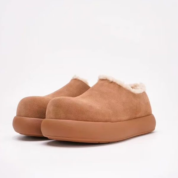 桑坡小土豆防水时尚雪地靴厚底保暖雪地靴冬季女鞋皮毛一体百搭