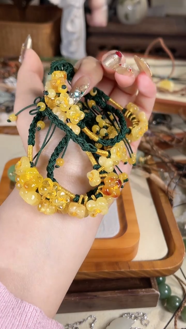 手绳蜜蜡未镶嵌多样性发其一孤品默认微瑕