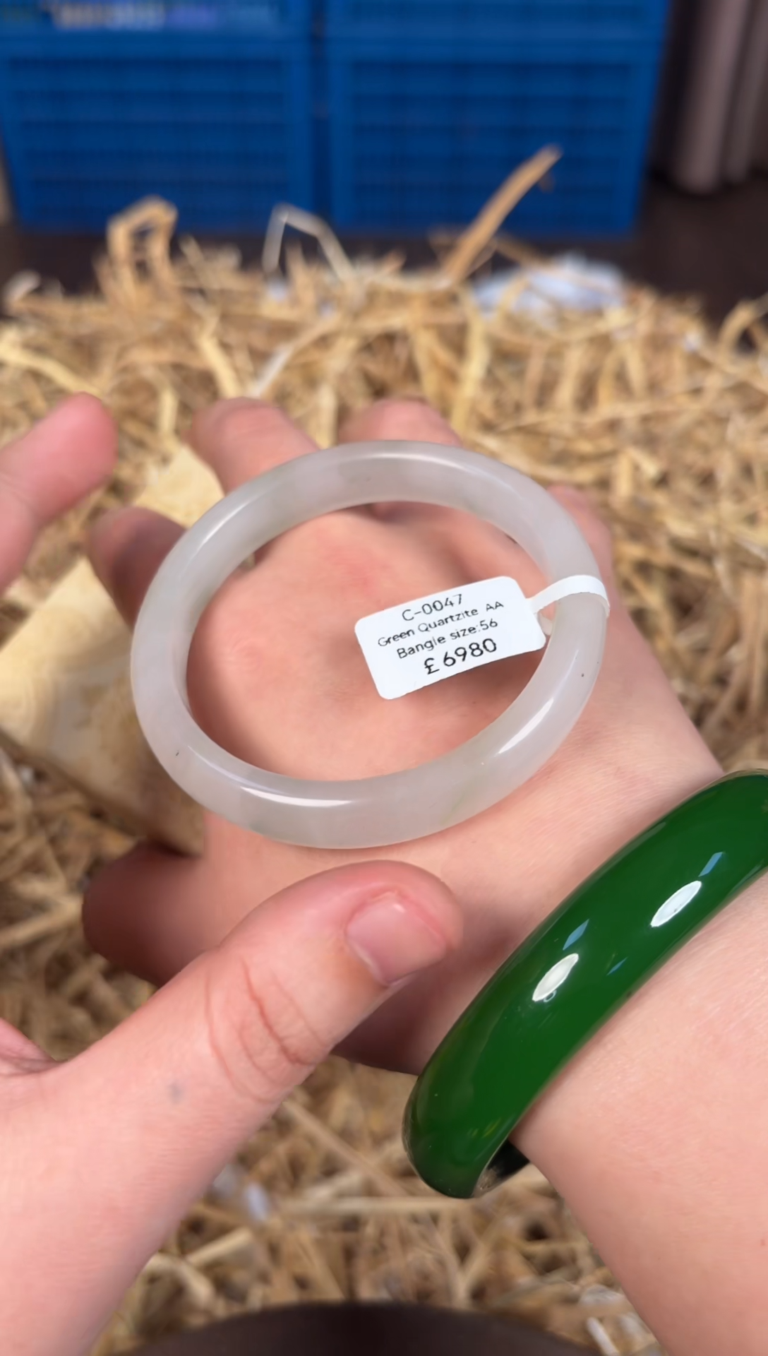 未镶嵌手镯石英质玉C0047