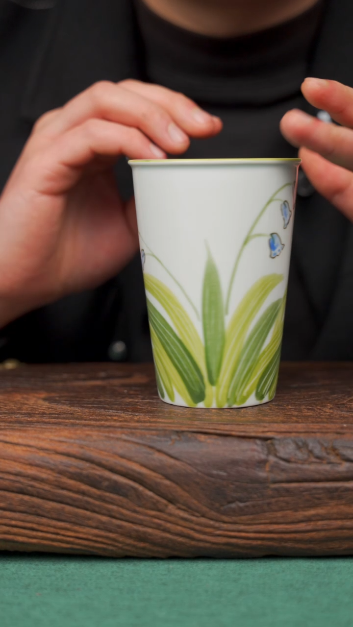 【闪购商品】瓷片200寻一缕瓷香杯釉下手工手绘瓷器