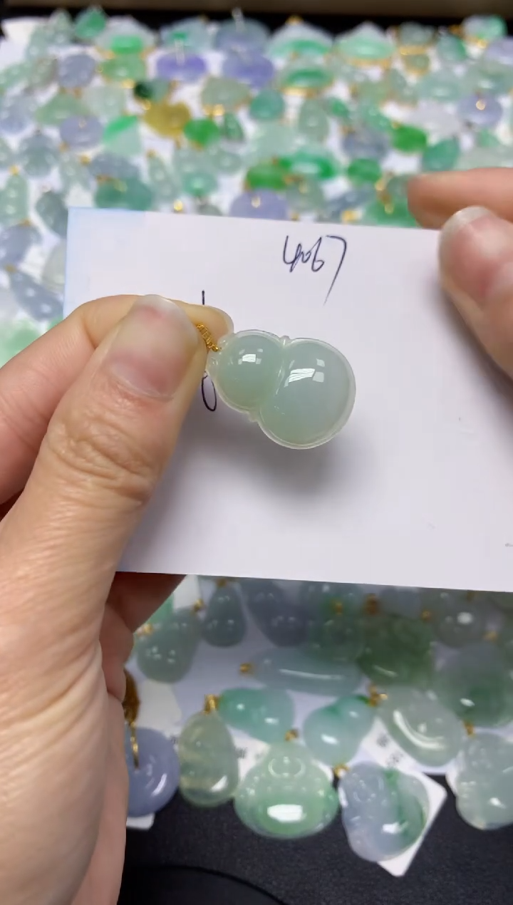 【闪购商品】翡翠颈饰18K金镶嵌 天然翡翠A货