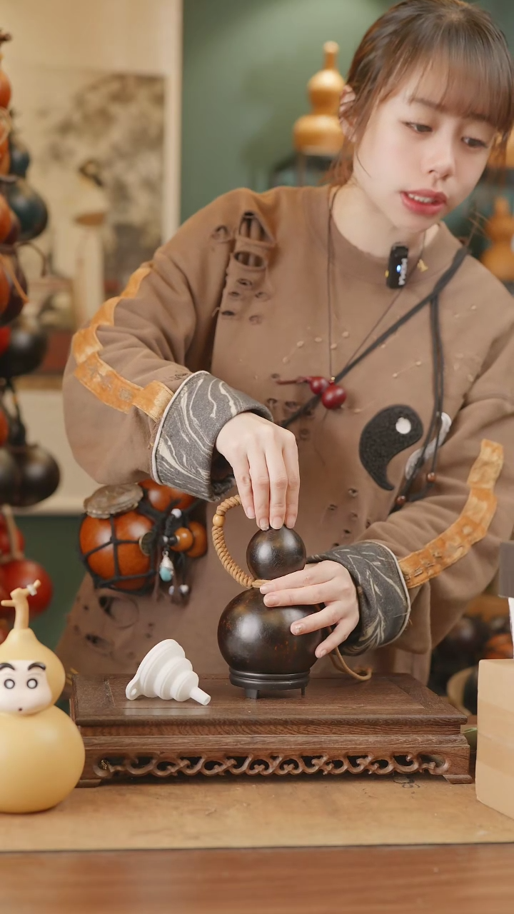 【闪购商品】3号精品天然大漆工艺防渗内胆酒葫芦~