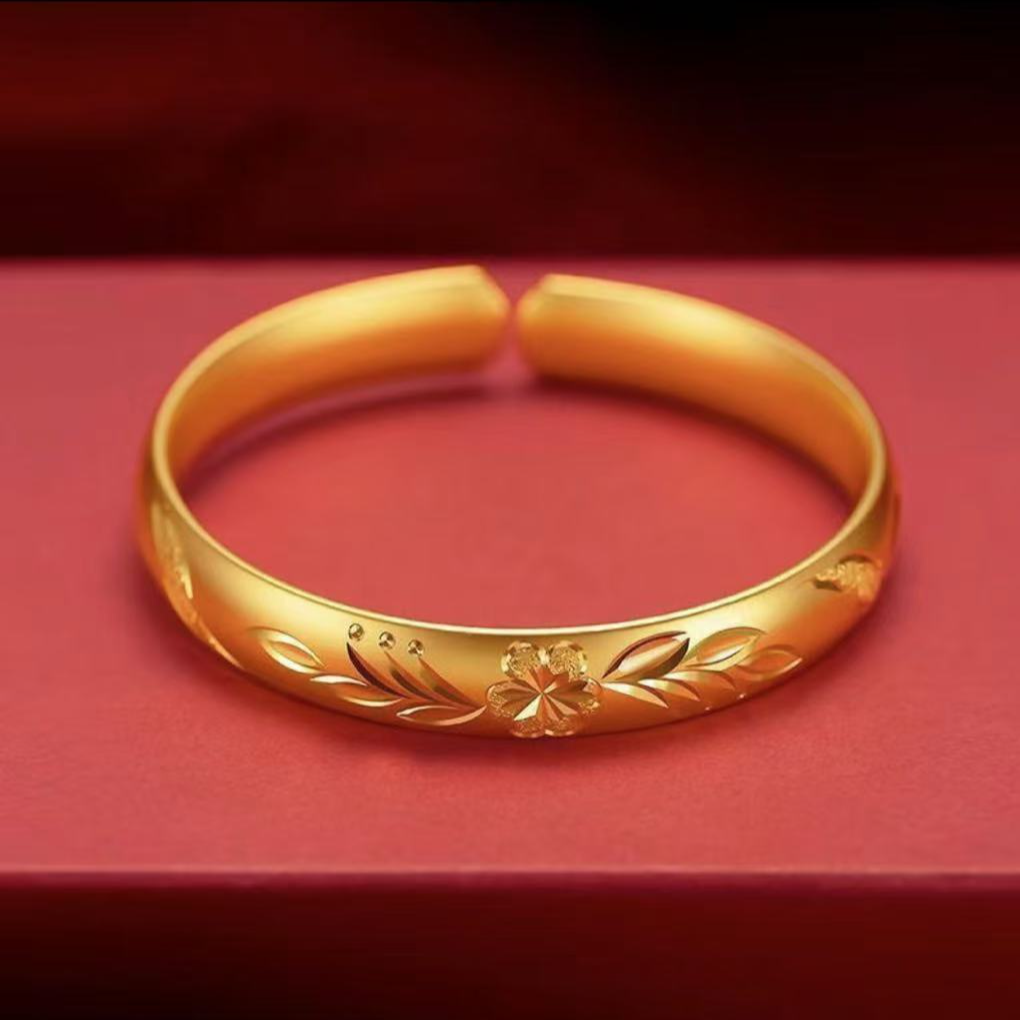 合金手镯 精品 花开富贵开口款手镯