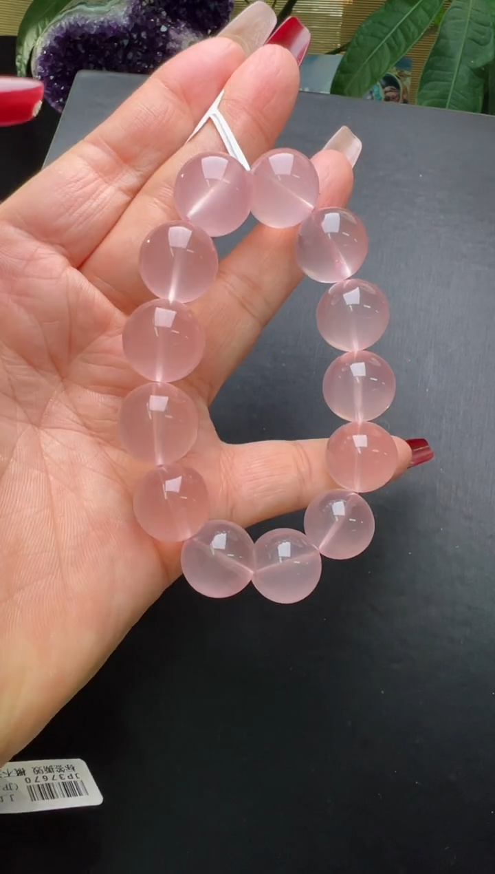 【闪购商品】水晶手串未镶嵌粉水晶手串16m+ JP38316