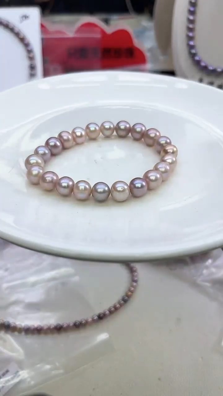 未镶嵌手链淡水珍珠真是吓死了