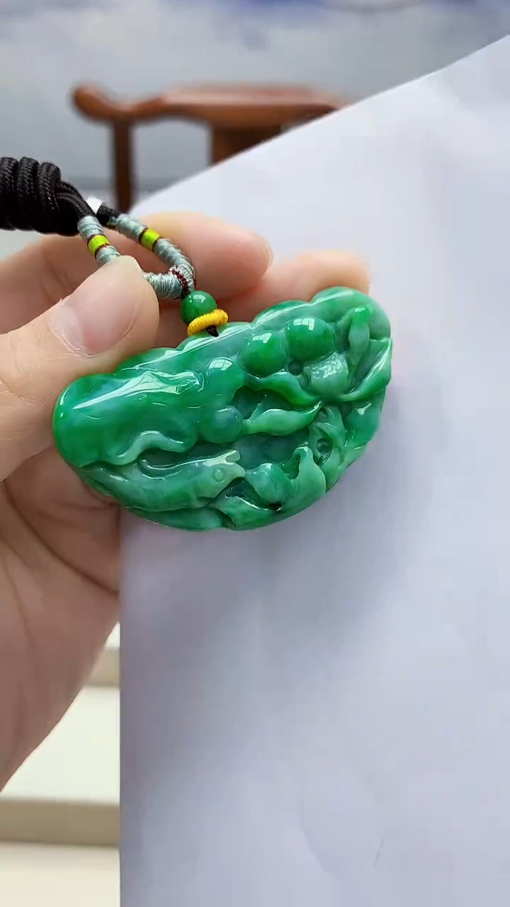 未镶嵌定制翡翠5145lr-毛货挂件110
