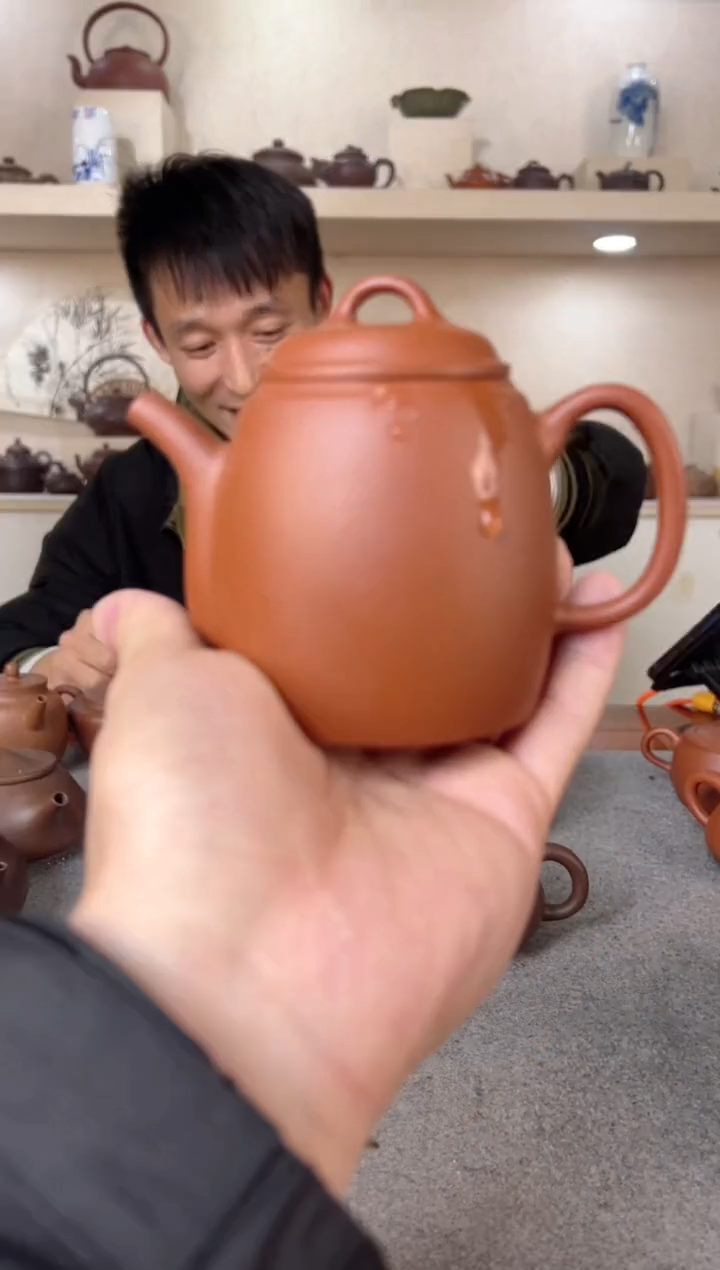 【闪购商品】紫砂茶壶古秦权 清水泥 半手工