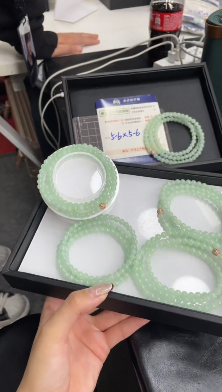 【闪购商品】翡翠挂件银S925镶嵌翡翠珠串FL10/多样性发其一CP