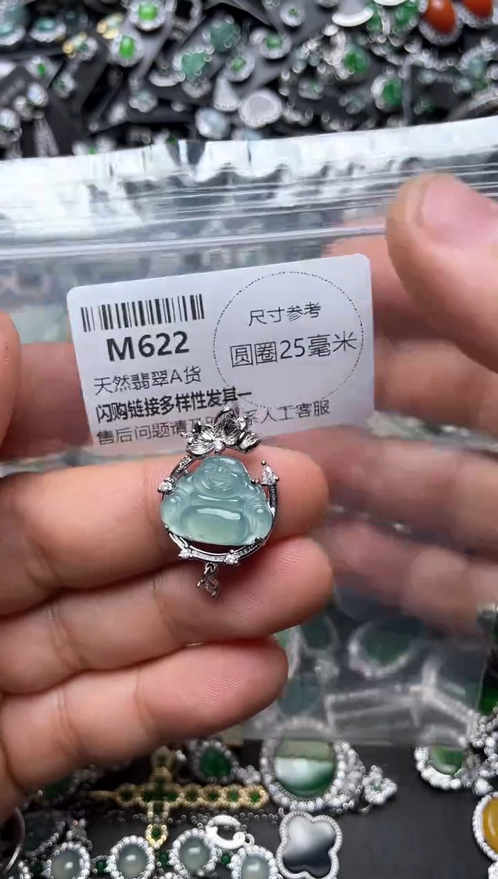 翡翠未镶嵌颈饰M622吊坠