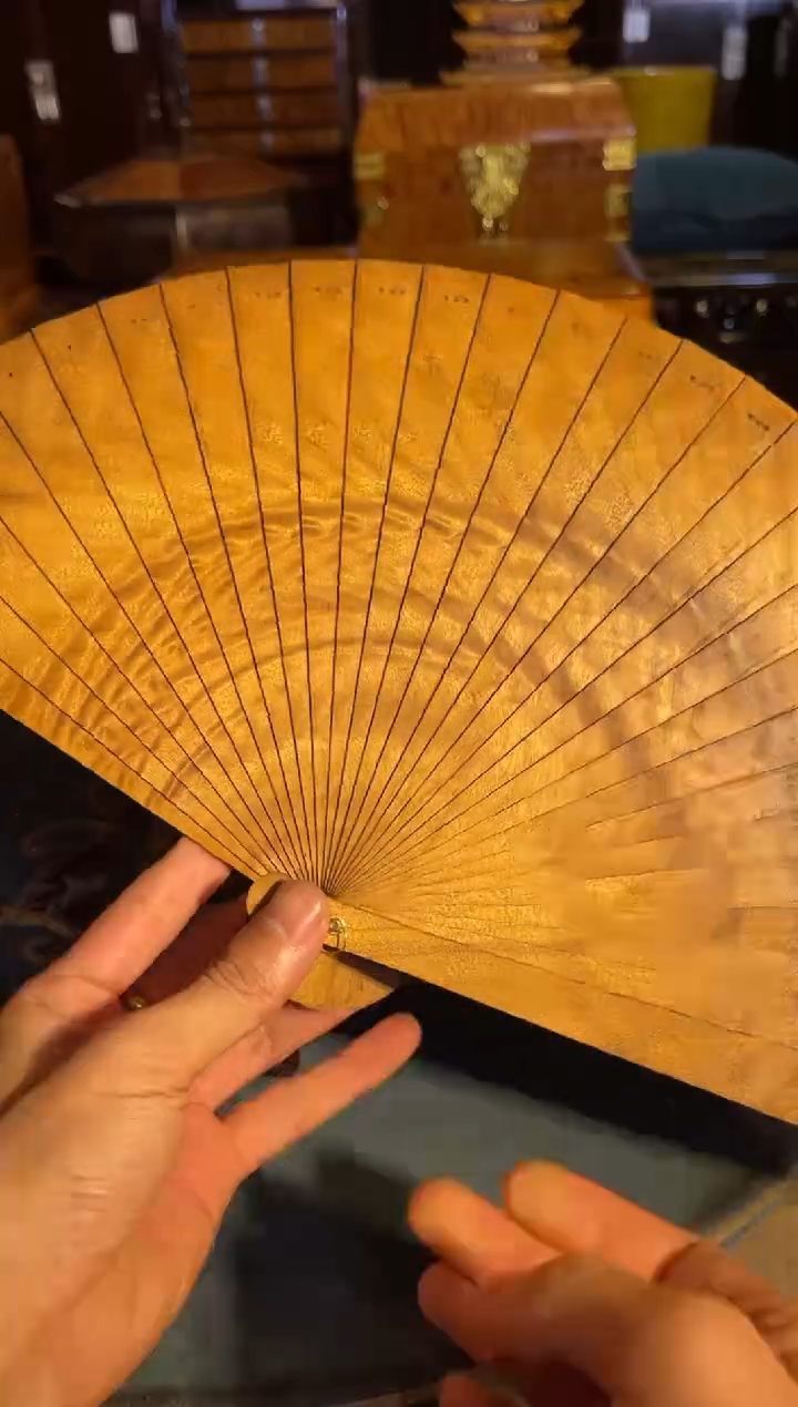 乌木类成套家具金丝楠扇子 8
