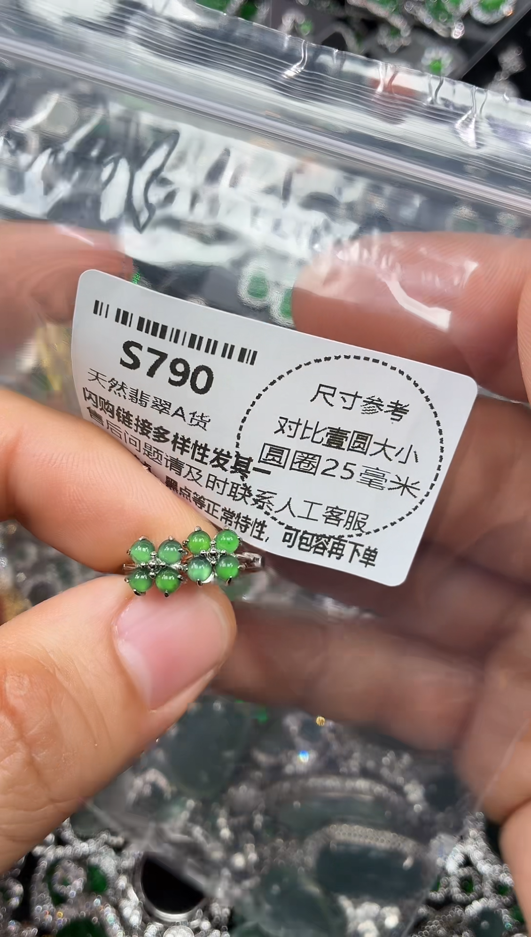 颈饰未镶嵌翡翠S790耳扣
