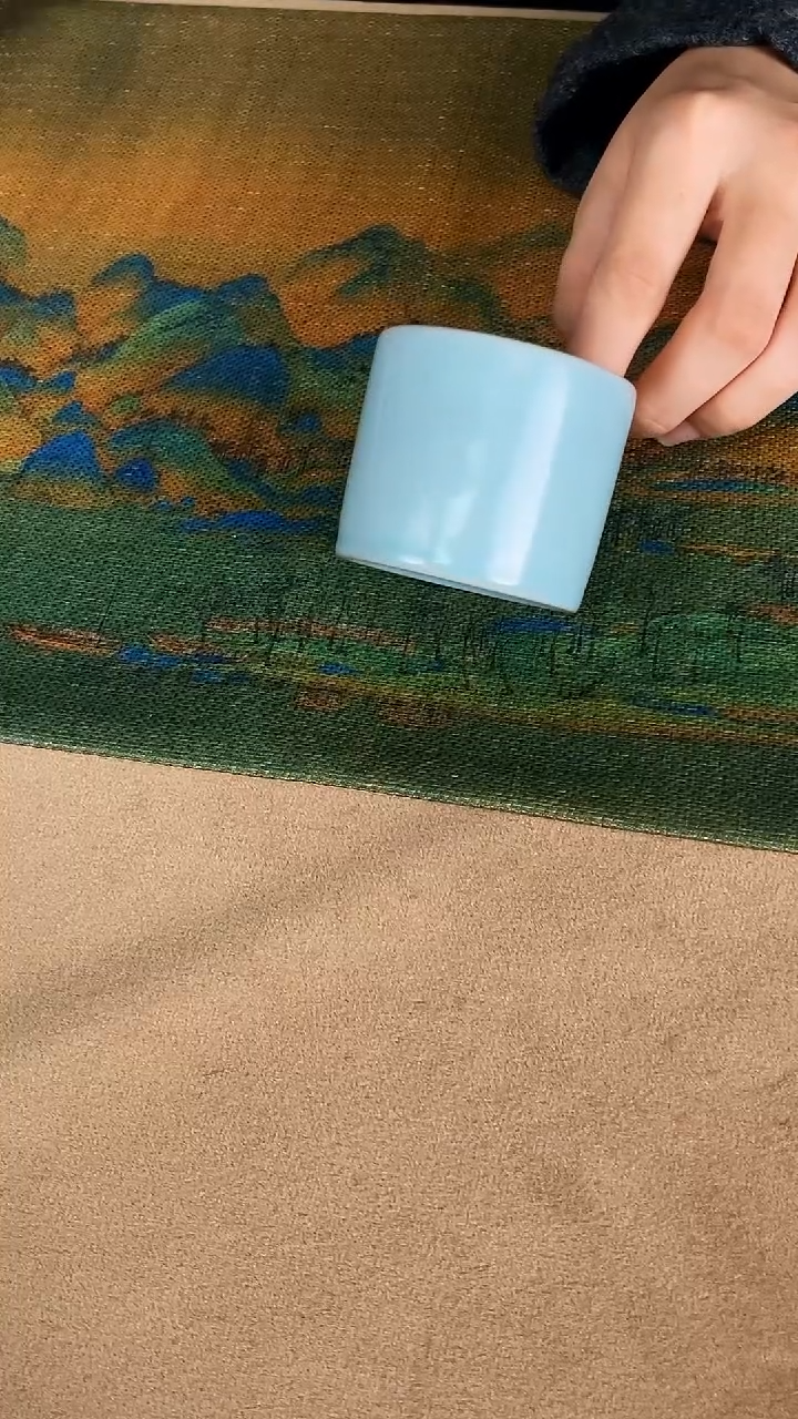 杯子瓷孙现锋 仿古釉 扳指杯