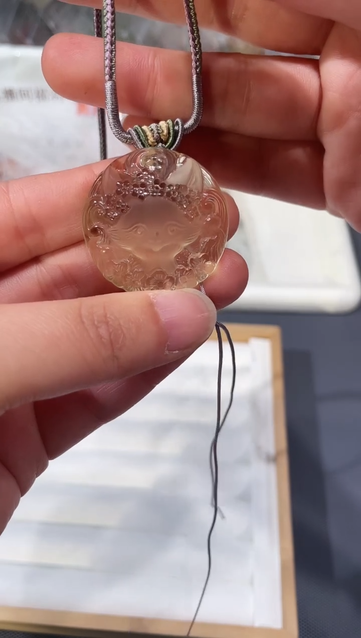 未镶嵌手链水晶A160 黄水托腮狐 
