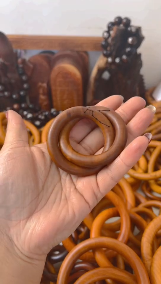 【闪购商品】枣木木雕乾坤圈40圈口一物一拍