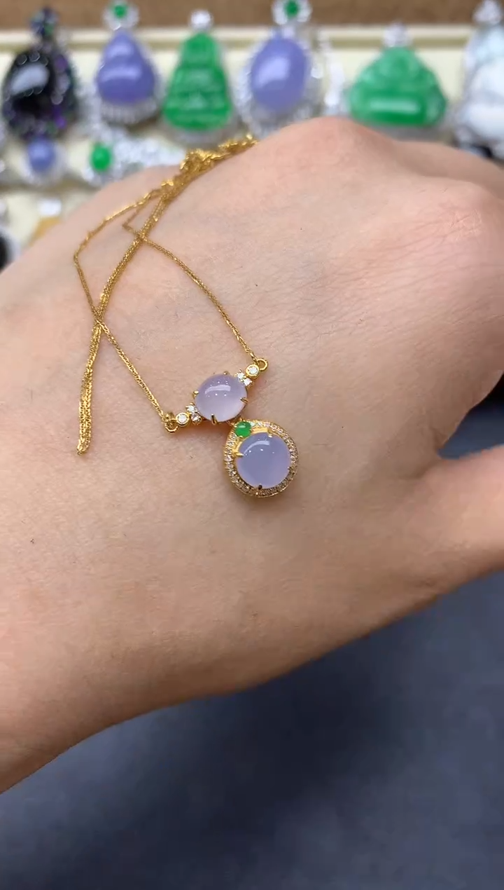 【闪购商品】翡翠颈饰18K金镶嵌464-中国好珍宝