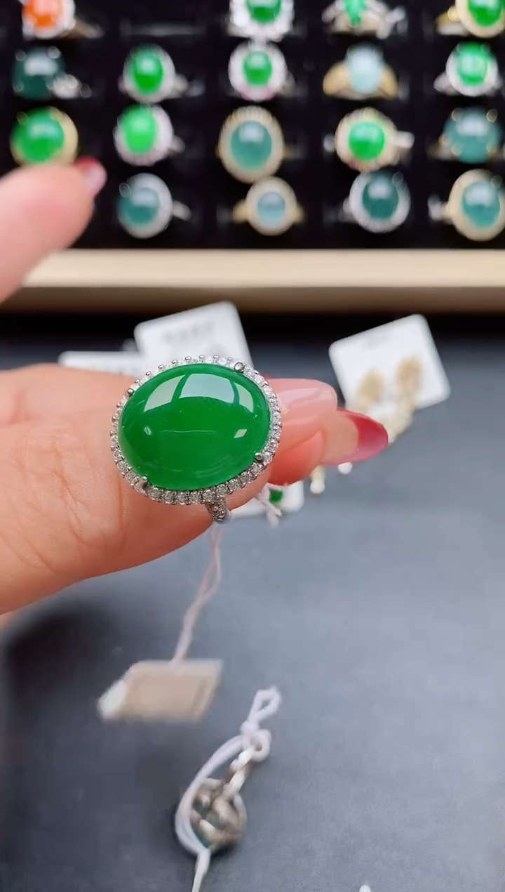 【闪购商品】翡翠戒指银S925镶嵌5085050