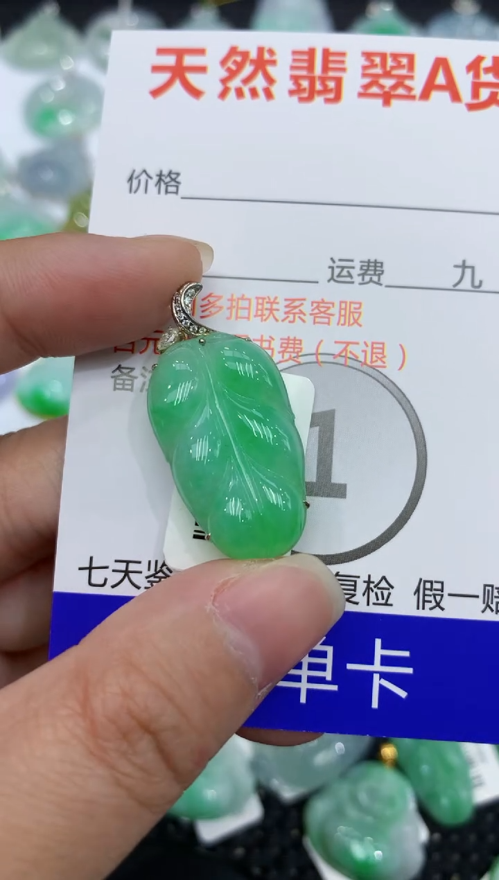 【闪购商品】翡翠颈饰18K金镶嵌1111111111