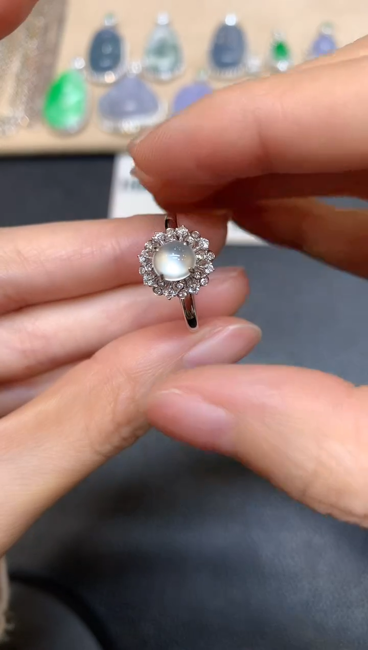 【闪购商品】翡翠戒指18K金镶嵌【无服务费