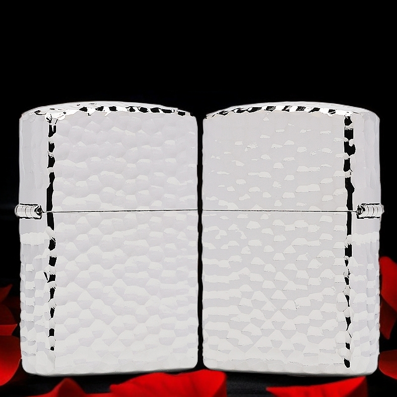 ZIPPO/之宝镀银【陨石坑】7盔甲正品煤油打火机KF-DF