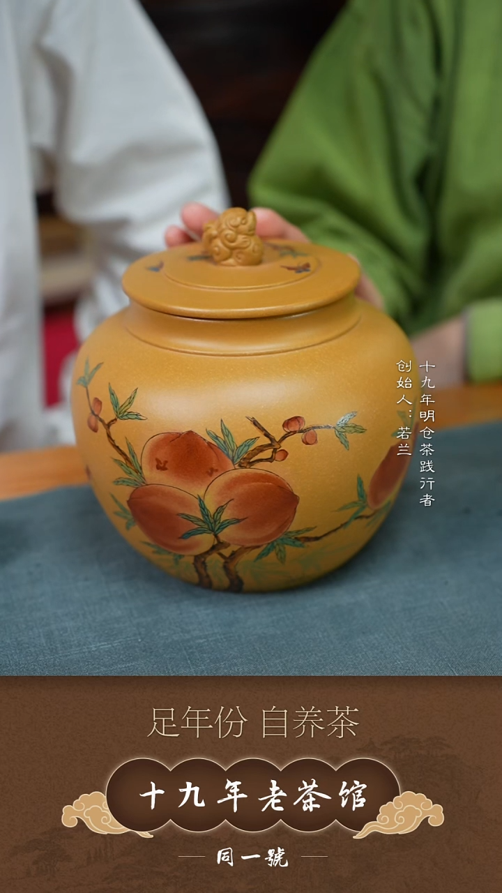 紫砂茶叶罐宜兴原矿紫砂茶叶罐+10沱春归