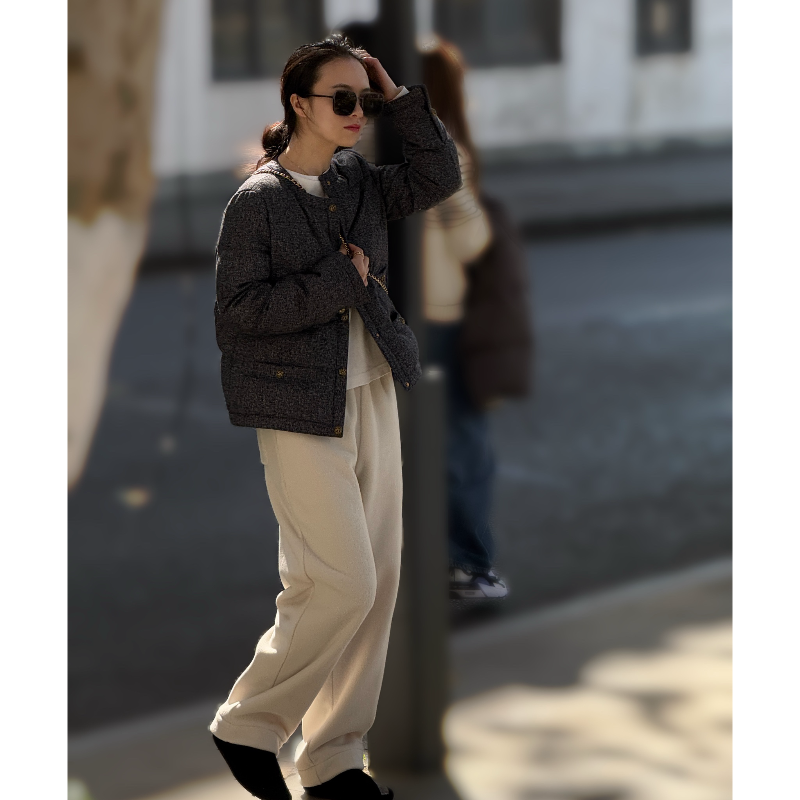 【MEINLY  CHEN】【财阀千金】高端设计师款气质鹅绒服822257-1